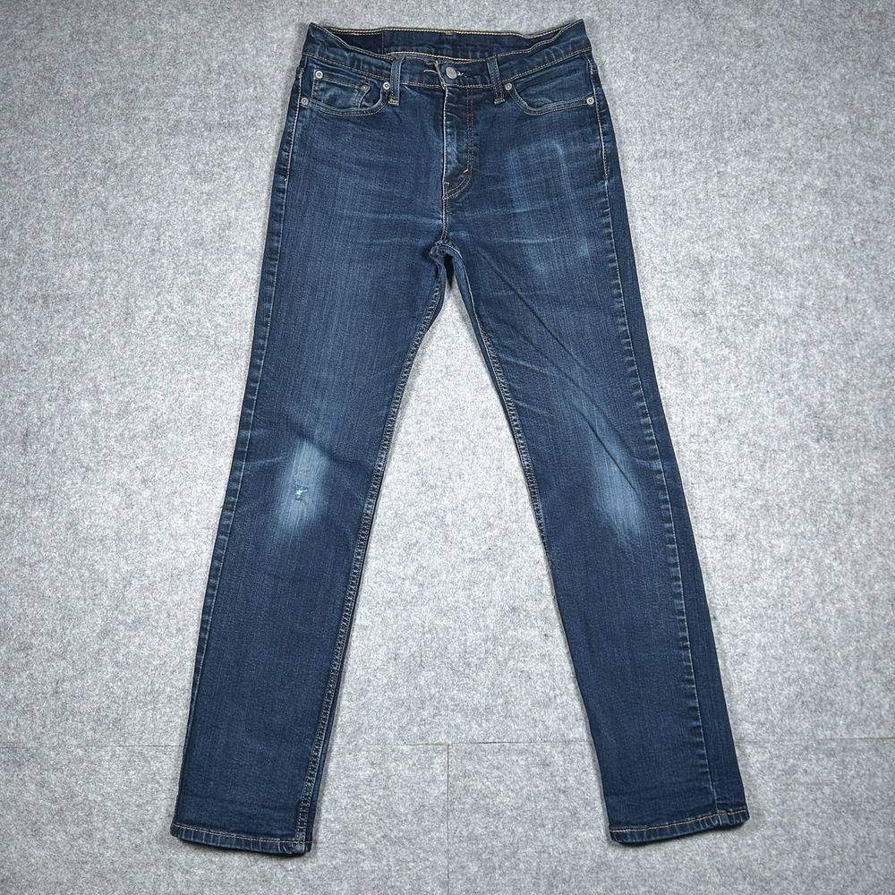 Levis 511 Denim Jeans Men's Size 30x32 (27x29) Dark Wash Faded Stretch Slim